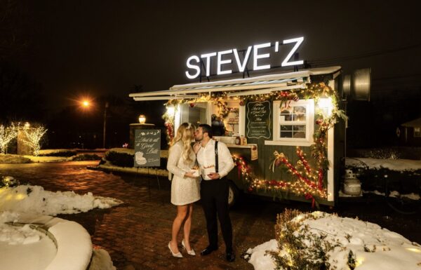 Carolers, Emerald Green Velvet & a First Look Under Snow-Covered Pines at The Park Savoy Estate