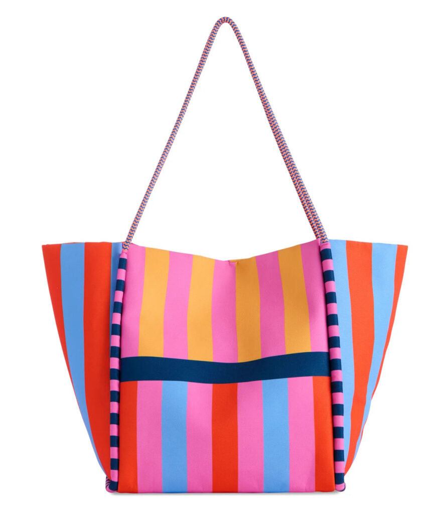 Shiraleah Samba colorful woven tote bag for the beach