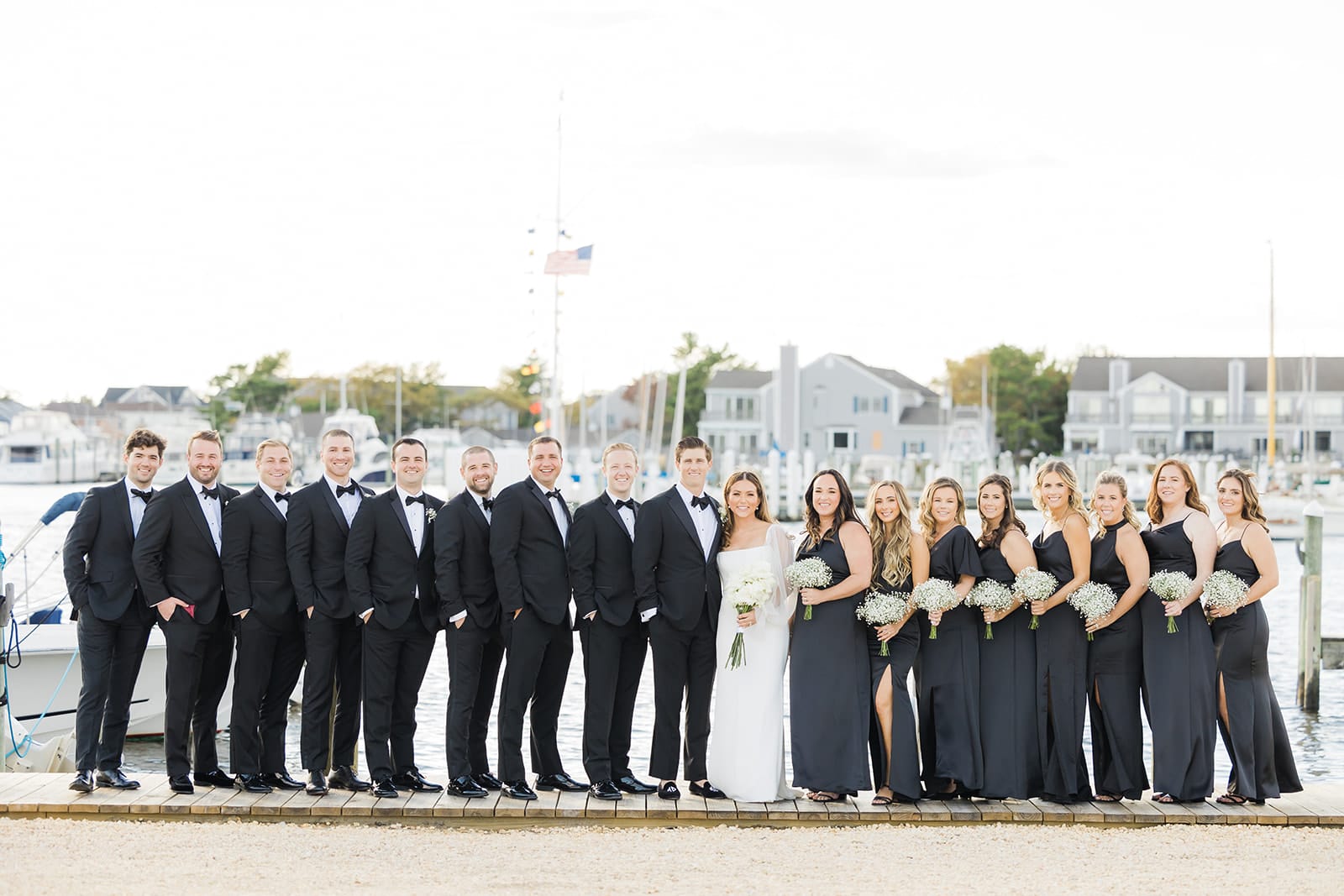 Fun and chic Jersey Shore wedding at Bay Head Yacht Club.