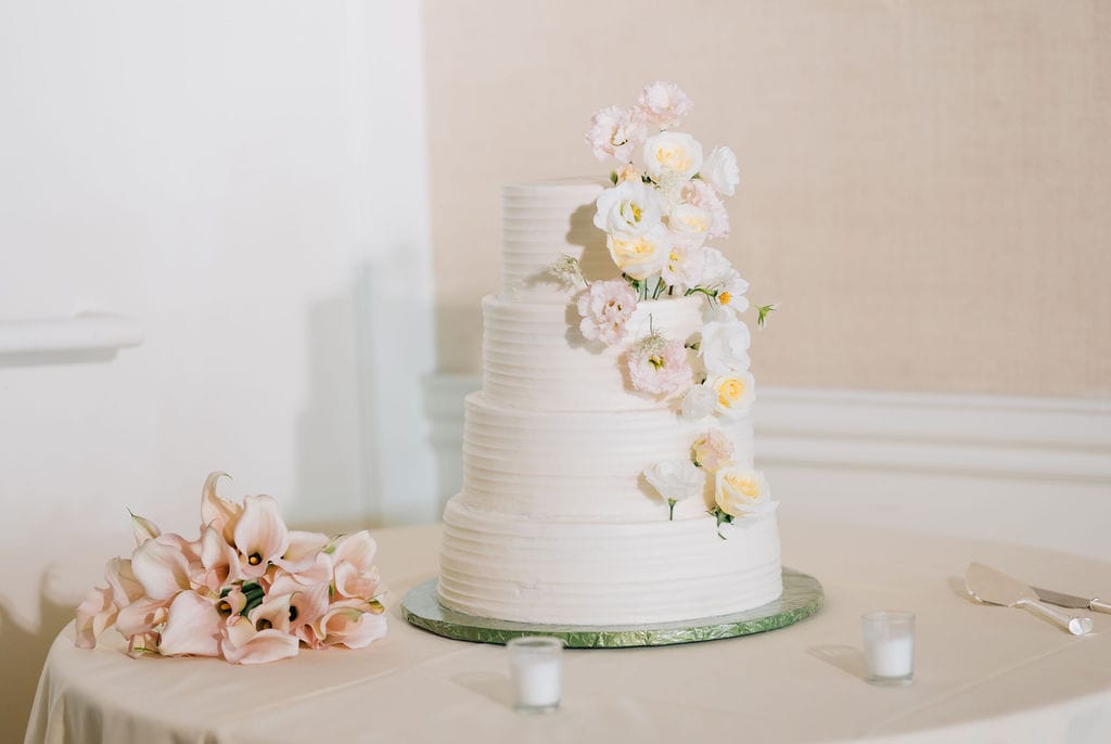 An elegant wedding at Linwood Country Club with a pastel palette.