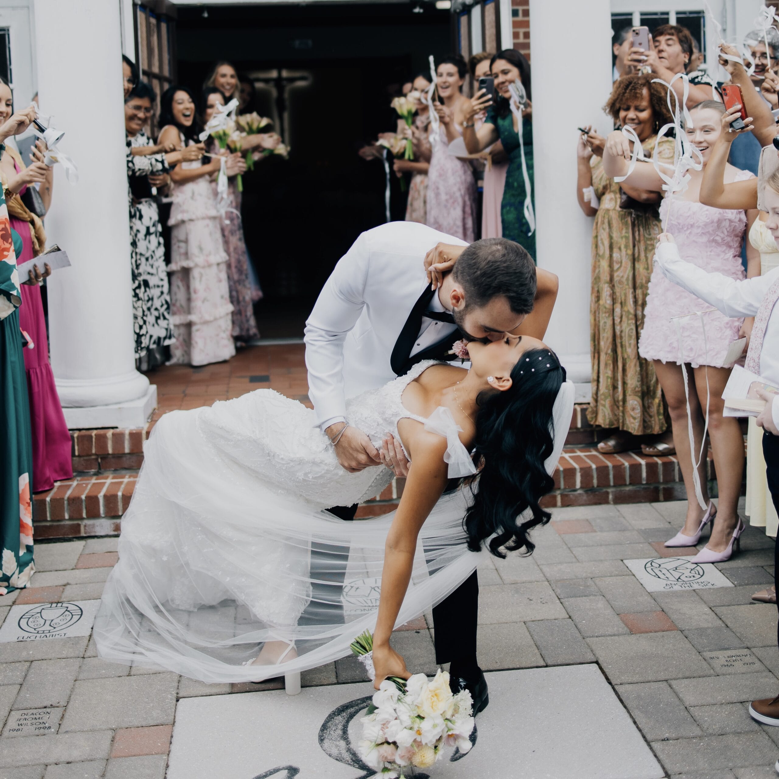 An elegant wedding at Linwood Country Club with a pastel palette.