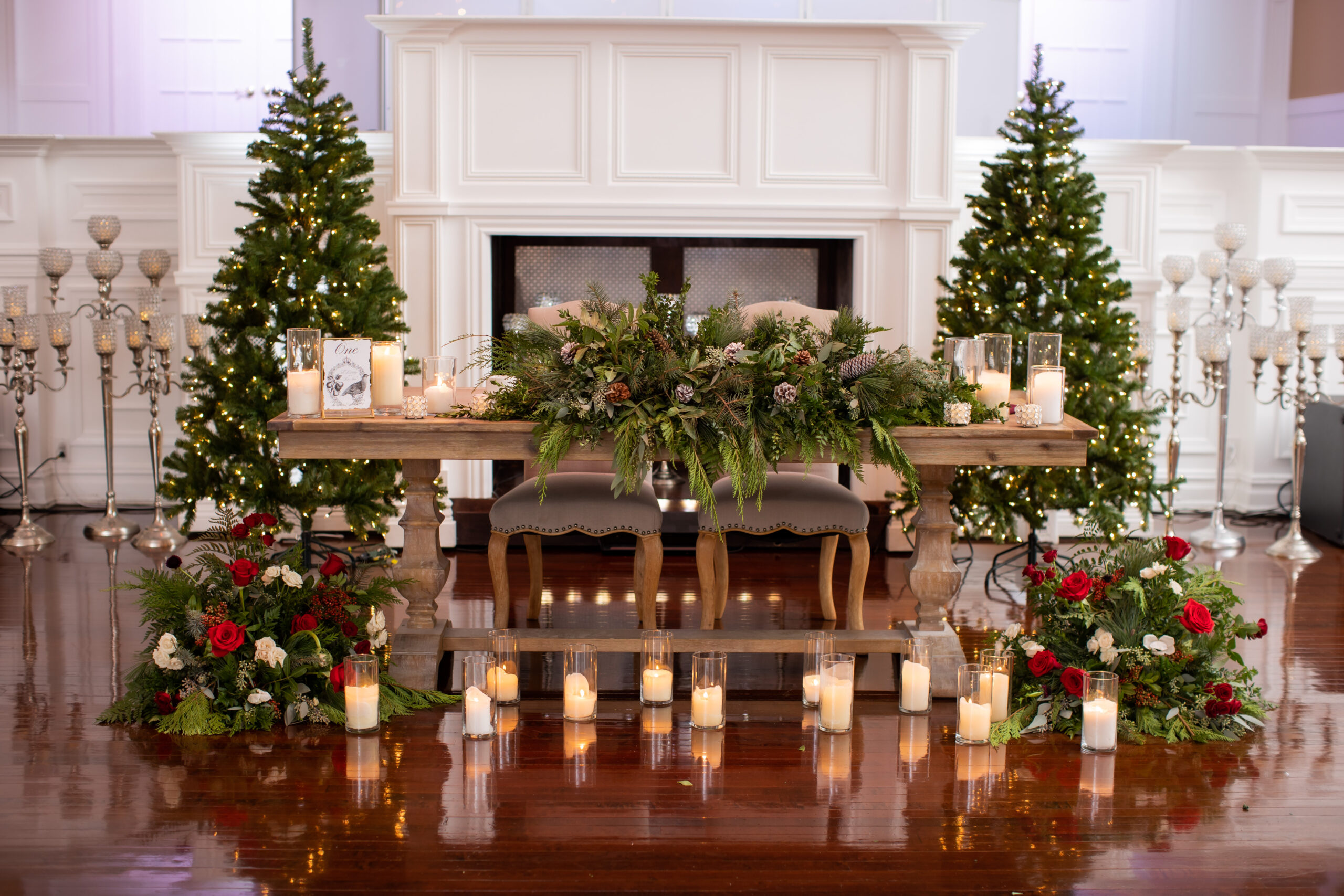 A Hamilton Manor wedding at Christmastime.