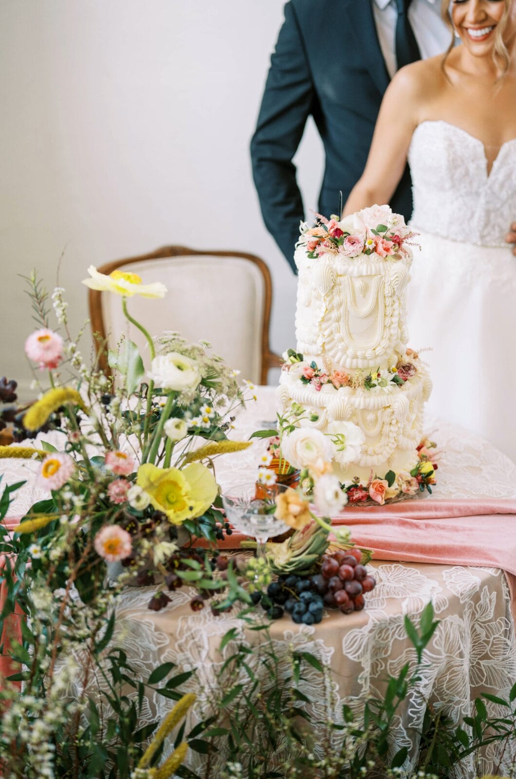 Fruit tablescapes for weddings.