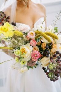 Fruit tablescapes for weddings.