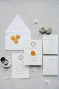 Pia and Aaron Seeger wedding invitations